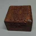 Handmade Wood Keepsake Box Jewellery Organiser Unique Gift Ideas for Men & Women Decorative Multipurpose Travel Storage Box (8 x 5 x 2.5 inch - Flower Brown)