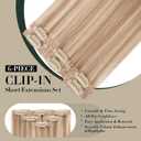 Short Hair Extensions Clip ins,S-noilite Short Clip in Hair Extensions Real Human Hair,Mini Hairpieces for Add Volume and Highlights,6 Pieces 31g 10 inch Golden Brown Mixed Bleach Blonde