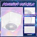 25 Pcs 10.4 mm CD Jewel Cases, Clear Plastic Single DVD Disc Case 5.6 x 4.8 Inch Standard CD DVD Protection Cover