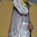 Homemate Electric Heated Blanket Queen Size - 84"x90" Heating Blanket Queen Size Dual Control 1/2/4/6/8 Hours Auto-Off 10 Heat Level Over-Heat Protection Soft Flannel Sherpa ETL Certification (Light Grey (Striped))