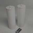 10" x 4" Waterproof Outdoor Flameless Candles Battery Operated LED Flickering Tall Pillar Candles with Remote and Timer for Indoor Outdoor Lanterns, Long Lasting, White Set of 2