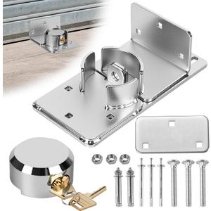 Heavy-Duty Solid Steel Roll-Up Door LockHigh-Security Hidden Shackle Padlock and hasp Set, Comes with 2 Keys, specifically Designed for Garage Doors to Prevent Unauthorized External Access