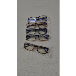 Gaoye Professional Reading Glasses for All Day - Computer Readers with Blue Light Protection - Value Pack 5 pcs, +1.75