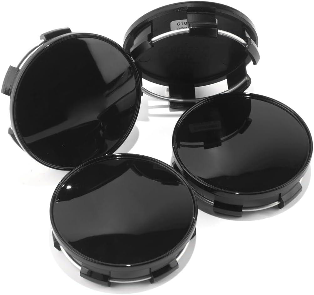 4Pcs 2.92in 74mm Wheel Center Caps Hubcaps ABS Plastic Center Cover Replacement (Outer 74mm, Inner 68.5mm) Glossy Black