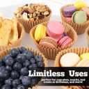 Cupcake Liners & Muffin Liners - JUMBO, NON STICK, THICK Parchment Paper For Baking Muffins - Big Giant Extra Large XL Size, Heavy Duty, Tall Unbleached Natural Brown Cup Cake Holders Wrappers
