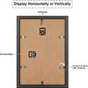 9x13 Collage Frame with 4 Openings 4X6 Pictures, Multiple Picture Frame with Mat, Wall or Tabletop Decor, Black Wood Grain (1 Pack)