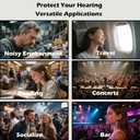 Noise Cancelling Ear Plugs for Sleeping, Reusable 45db Ear Plugs for Noise Reduction, Hearing Protection Earbuds with 8 Ear Tips, Washable Silicone Earplugs for Concert, Travel and Work