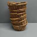 Barydat 6 Pcs Small Wicker Picnic Basket with Handle Flower Girl Baskets Oval Willow Woven Braided Gift Basket for Easter Weddings Baby Shower Home Garden Decor (Khaki,9" x 7" x 4")