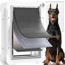 3-Flap Never Rust Extra Large Dog Door for Doors with Sliding Lock Panel