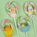 Easter Lollipops, Individually Wrapped Fruit Flavored Suckers, Gift Basket Stuffers (12 Count) (BBD 07/03/26)