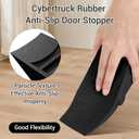 2 x Door Prop for Cats Funny Anti-Slip Rubber Large Door Stoppers - Heavy Duty Door Stopper Wedge, 2 inches High Tesla Cybertruck Styling Door Stop, Big Door Holder Suits Any Floor As a Gifts