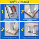6 Pcs Adjustable Height Furniture Support Legs [with Screws] 3.15-4.72 inch, Metal Heavy Duty Furniture Replacement Legs for Chair/Bed/Sofa/Cabinet/Couch/Dresser/Bed/Table (White)