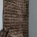RECYCO Luxury Velvet Quilt Set King Size Bedding Sets, Ultra Soft Velvet Comforter Set, Lightweight Channel Box Stitch Oversized Bedspread Coverlet for All Season, with 2 Shams, Mocha Brown, King/Cal King(108" X 96")