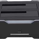 Dual Bay Hard Drive Docking Station, USB 3.0 External HDD SSD Dock with RGB Light Breathing Effect and Offline Cloning, for 2.5in 3.5in HDD SSD (US Plug)