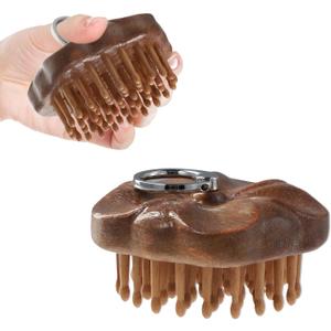 61-Tooth Wooden Scalp Massager, Bamboo Brush for Hair Growth, Sandalwood Comb for Body Relief, Suitable for Meridian Massage and Scraping Therapy