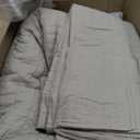 Sanracie Oversized King Quilt Bedspreads 128"x120" for Extra Bed, 100% Cotton California King Coverlet Quilt Set Linen Colored 3Pcs Lightweight Extra Large King Bed Quilt for All Season, Extra Wide Super King
