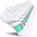 suaskk Womens Athletic Cushioned Anti-Blister Comfort Running Ankle Socks 5 Pairs 6-9