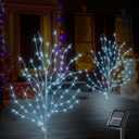 Birch Tree Lights for Christmas Decorations Outdoor,3FT 140LED Birch Tree with Indoor&Outdoor Christmas Gift Use,Artificial,8Modes,Solar Fairy Lights for Home/Wedding/Christmas (Cool White)