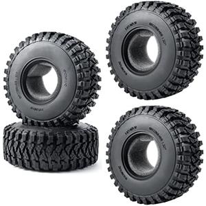 RC Rubber 2.2 Crawler Tires 125MM 4PCS for 1/10 Scale SCX10 D90 Wraith 90048 90018 RR10 RC Crawler Car Accessorie