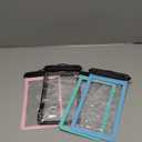 4 Pack 10.5 Large Waterproof Phone Pouch - Underwater Clear Cell Holder - Universal Water Proof Dry Bag with Neck Lanyard for iPhone 17 Pro Max Samsung Galaxy with Heavy Case for Beach Swimming Pool (Black+Blue+Green+Pink)