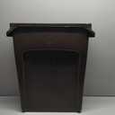 Rubbermaid Commercial Products Slim Jim Plastic Rectangular Trash/Garbage Can/Bin with Venting Channels, 16 GAL, Black, for Kitchens/Classrooms/Offices/Back of House