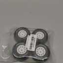 Pre-glued 64mm RC Truck Rubber Tires and Nylon Wheel with 12mm Hex, Fit for 1/14 1/16 1/18 RC On/Off-Road Racing Car, ARRMA Mojave GROM, HPI, Traxxas Slash, Tamiya, Toyota, WLtoys (Black)