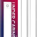 13inch Under Cabinet Lighting, 3200mAh Rechargeable Motion Sensor Light Indoor, LED Battery Operated Cabinet Lights, Dimmable Closet Light, Wireless Under Counter Lights for Kitchen (2pack)