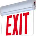 LFI Lights Edge-Lit UL 924 Listed Red Exit Sign  Self Testing, Modern Brushed Aluminum Housing, LED Illumination, Hardwired with Battery Backup, UL Listed, Single-Sided Clear Acrylic Panel for Sleek Commercial & Residential Safety Compliance