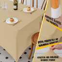Famstar Table Cloth 2 Pack Champagne 6FT Spandex Tablecloth for Rectangle Fitted Table Cloths Stretch Covers Washable Wrinkle Free Tablecloths for Festival Camping Picnic Wedding Party