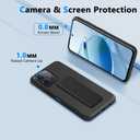 Compatible for Xiaomi Redmi 15C 4G Phone Case, Multi-Functional Magnetic Folding Kickstand/Stand Silicone TPU Slim Fit Shockproof Protective Cover Case for Xiaomi Redmi 15C 4G 2025 - Black