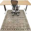 Office Chair Mat for Hardwood Floor, 48"x60" Desk Chair Mat for Home Office, Anti-Slip Under Desk Mat Rug for Rolling Chair,Floor Protector Washable Rugs for Gaming Chairs-Rust
