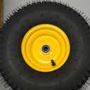 LMYYGOO 16x6.5-8 Tubeless Tire and Wheel,2 Pcs Replacement Riding Lawn Mower Garden Tractor Front Wheel Tire and Wheel with 3" Offset Hub, 3/4" Bearing or 1" Bore Bushing