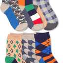 Jefferies Socks Boys' Little Fun Colorful Dress Crew Socks 6 Pair Pack (Medium, Multi)