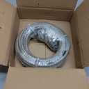 5/16 Stainless Steel Cable 50FT, 7x19 Strands Wire Rope, 9000 lbs Breaking Strength Stainless Steel Cable with M8 Wire Rope Clip Clamp and Thimbles for Boat Lifts