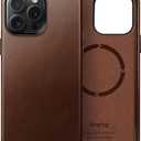 Genuine Leather Case for iPhone 13 Pro Max 6.7 inch, Compatible with MagSafe, Oil Wax Top-Grain Leather, Metal Buttons and Camera Bezel