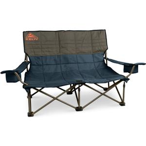 Kelty Low Loveseat Double 2 Person Camping Chair, Two Person Foldable Seat for Festivals, Concerts, Tailgates, Beach Days, Low Seat Height (Navy / Dark Shadow)