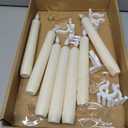 Homemory 12 Pcs Window Candles with Sensor Dusk to Dawn, Ivory Striped Candlesticks with Suction Cups, Roman Column Christmas Window Candle Battery Operated, Flameless Led Taper Candles for Windows