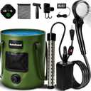 Portable Camping Shower, 6000mAh Rechargeable Shower Pump, Large Capacity Foldable Bucket, 6' 7" Filtered Shower Head, Summer Beach, Outdoor Camp Showering, Hiking, Pet Bath, RV Car Wash, Water Plant