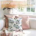 Blue Hydrangea Pillow Cover 18x18 Double-Sided, Vintage Blue Green Hydrangea Flower Summer Seasonal Decorative Throw Pillow Cover for Home Bedroom Couch Bed
