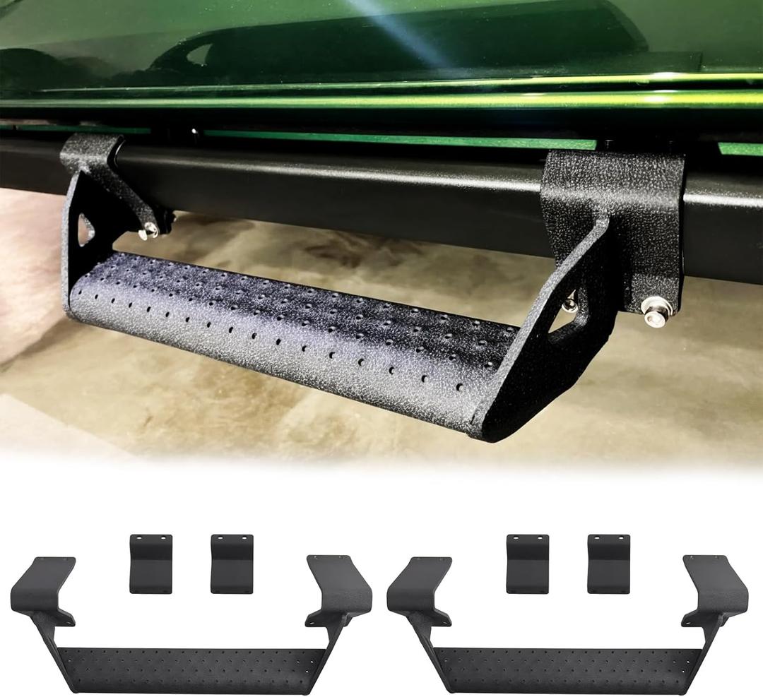 2 Door Add on Running Boards Side Steps for Ford Bronco 2021 2022 2023 2024 Black Side Steps Non-Slip Rust Prevention