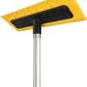 Never-Scratch SnowBuster,21-Foot Snow Roof Rake,EVA Soft Foam Pad Snow Removal Tool,Heavy-Duty Aluminum Handle,S-Shaped Push/Pull Design for House Roof,Solar Panels,Car Snow, and Leaves,Yellow