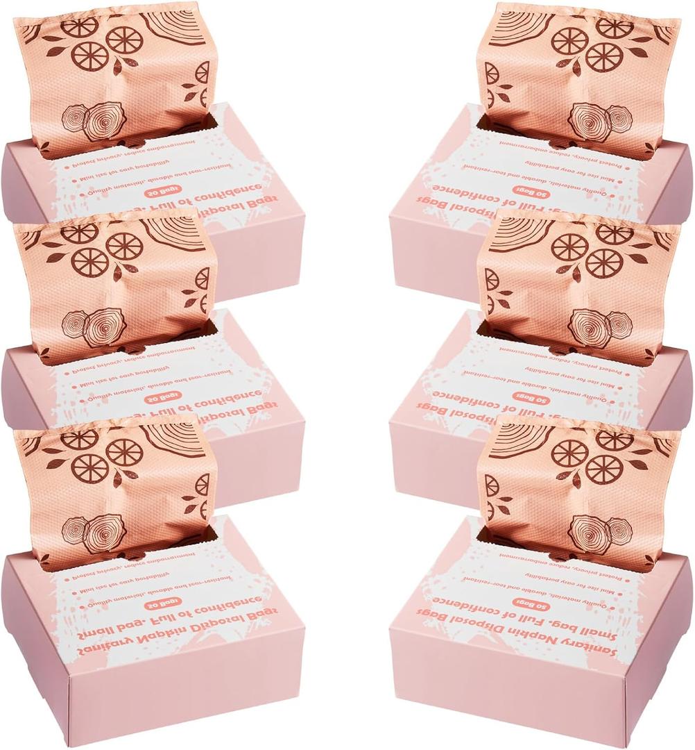 Maitys 300 Pcs Disposable Bags for Sanitary Pads Personal Care Disposal Bags Fragrance Small Discreet Diaper Sacks for Tampons, Pads, Liners, Condoms & More
