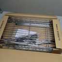 Amazon Basics 3-Shelf Adjustable Heavy Duty Steel Wire Shelving Rack with Chrome Finish, No-Tool Assembly, 250 lbs per Shelf, 23.2" L x 13.4" W x 30" H