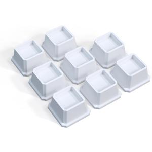 Bed Risers 2 Inch Heavy Duty, Furniture Risers for Bed Frame, Couch, Desk, Chair, Lifts Up to 1,500 lb, Set of 8, White