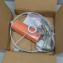 2 Pack Plug in Pendant Light, Hanging Light with 15Ft Clear Cord, On/Off Switch, Dark Orange Fabric Lamp Shade, Hanging Light Fixture for Bedroom, Kitchen