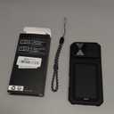 for iPhone 16 Pro Case with Card Holder & Kickstand & Slide Camera Lens Cover, Silicone Edge Rugged Shockproof Protective Phone Case Cover for iPhone 16 Pro 6.3'' 2024, Black