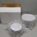 LIYH 120 Pcs White Plastic Scalloped Plates - Gold Fancy Disposable Plastic Plates Includes 60 Dinner 10.25" & 60 Dessert Plate 7.5" Elegant Gold Rim for Party Birthday Day