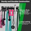Home Gym Accessories Organization Storage Rack Equipment For Home 8 Hook Wall Hanger Display Gear Barbells Resistance Bands Jump Ropes Lifting Belt Hanger Accessories Hardware Included (NO PAIN NO GAIN)