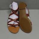 DREAM PAIRS Women's Dressy Gladiator Summer Cross Strappy Sandals Comfort Flat Casual Beach Fisherman Thong Sandals, 9