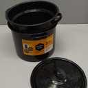 Granite Ware 7.5 Qt 3 Piece Multiuse Pasta Pot Set, Strainer Pot with lid. (Speckled Black) Seafood, Soups, Sauce, Large Capacity. Easy to Clean. Dishwasher Safe. (11 x 21 x 20 in.)